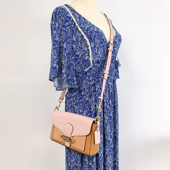 Coach 91070 Small Jade Shoulder Bag in Colorblock Blossom Multi - Picture 1 of 9